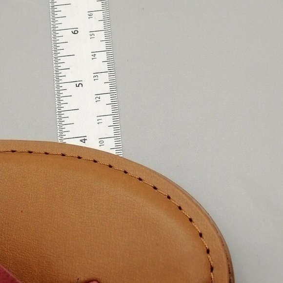 Zodiac Womens Gaida Toe Loop Thong Sandals Raspberry Leather Wedge Heel 9.5M NEW - Picture 6 of 10